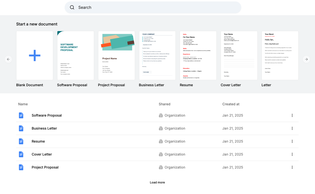 Google Docs screenshot